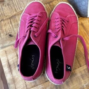 Joules Size 7 hot pink sneakers never worn